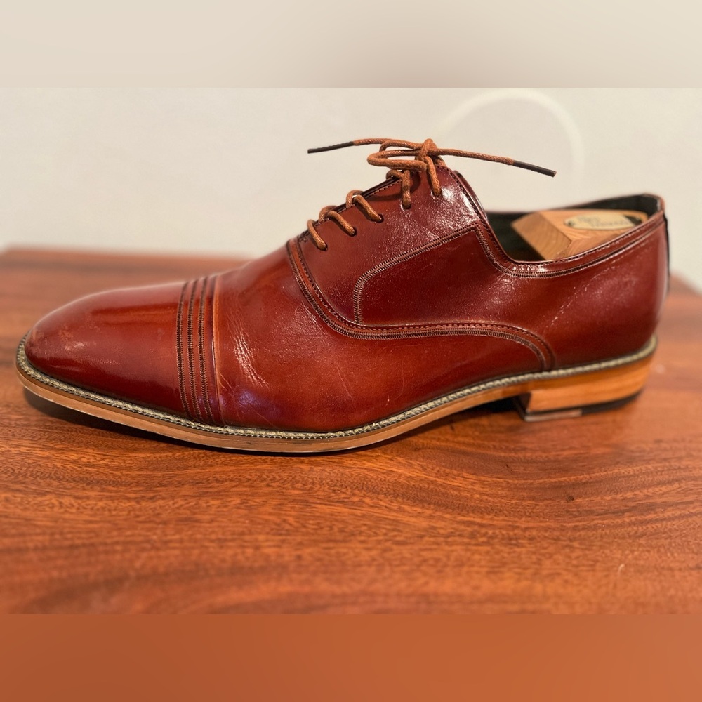 Stacy Adams Men's Brown Leather Dress Shoes size 11.5 M - Picture 6 of 10